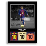 Lamine Yamal Barcelona Signed Poster Print Photo Framed Memorabilia Gift Spain