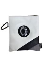 Leatherette Golf Pouch Bag - White / Black / Grey