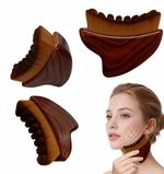 Vintage Triangle Wooden Handle Hair Brush Brown 8cm Unisex All Hair Types 2 pc