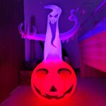 Scary Halloween Inflatable Pumpkin LED Lights Yard Outdoor Indoor Color Changing