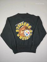 Logo 7 pittsburgh steelers nfl sweatshirt men small black vintage 90s jumper 703