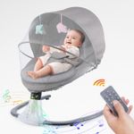 Bluetooth Electric Baby Swing Infant Music Cradle Bouncer Chair Rocker Remote UK