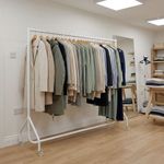 6ft Wide x 5ft Tall White Commercial Grade Heavy Duty Steel Clothes Rail With 16