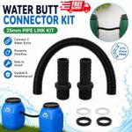 Water Butt Connector Pipe Link Kit Downpipe Rain Barrel Connecting Hose Kit 25mm