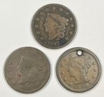 United States 1827 / 1828 / 1850 - Large Cent (x3) - Liberty Head - USA (TC520)