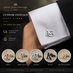 Custom Initials Cufflinks Personalised Cuff Links Men Wedding Groom Gift W / Box