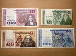 Set of 4 Irish  B series Banknotes.
