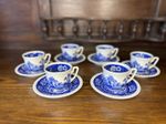 6x Villeroy & Boch "Rusticana Blue" Small Coffee Cups &UT 12 Pieces LIKE NEW 
