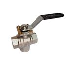 RB 3/4" Three Way T-Port Ball Valve DN20 PN16 CW617N Brass 3-Way Valve ISO 5211