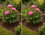 Garden Shrub Plant Support Cage Rings Natural Rust Metal Traditional Set of 2