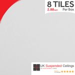 Suspended Ceiling Plain White Square Replacement Tile Panels 600x 600 595x 595mm