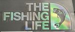 THE FISHING LIFE STICKER CAR STICKER MAN CAVE CAMPER VAN STICKER 16 X 8cm