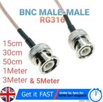 BNC male to BNC male pigtail coax cable RG316 15cm 30cm 50cm 1 Meter 3 Meter  