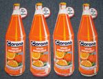 Corona whole orange drink 4 large stickers - 1960's Soft Drink Squash Brentford