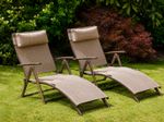 Set Of 2 Suntime Havana Reclining Sunlounger - Bronze by Suntime