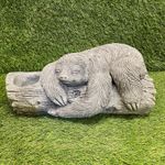 Concrete Sloth On Branch With Planter Outdoor Garden Pot Ornament Patio Display