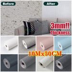 10M Thick Textured Foam Paintable Self-Adhesive Insulation Linen Plain`Wallpaper
