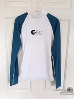BILLABONG Long Sleeved Surfing Water Sport Rash Vest, Aquamarine - Women's Small