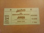 Late Night with David Letterman 8th Anniversary Special Audience Ticket - 1990