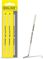 Ballpoint refill standard D1, 3 pieces, ink colour black, D1 refill, black 