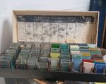 Vintage Pilkington Brothers Ltd. Bakelite box. large collection of Glass samples