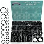 1020 Pcs O Ring Kit 20 Size Nitrile Rubber O Ring Assortment Set for Car Auto UK