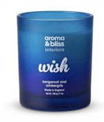 Aroma & Bliss Interiors Wish Bergamot & Ambergris Blue Jar Candle 198.4g