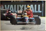 Ayrton Senna / Nigel Mansell Iconic "Taxi for Senna" Signed Print Signing photo