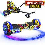 Grafitti G1 Hoverboard Hoverkart Go Kart Bundle with Bluetooth and LED Lights