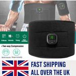 Rechargeable EMS Abdominal Muscle Toning Belt Trainer ABS Stimulator Toner Belt