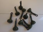 Back lead Weights, TMC, Secure Clip. Carp, Pike, fishing, Green,  10 x 1oz Leads