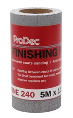 5M Roll 240 Grit Fine Grade Finishing Paper 115Mm Wide