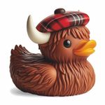 Heather Gift Co. Highland Cow Rubber Duck with Tartan Hat l 1435