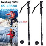 16~32" Telescopic Anti-Shock Extendable Trekking Pole Hiking Walking Camping UK