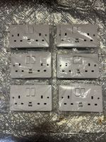 Hager WMSS82-USBAC Sollysta 13A DP 2Gang Sw Socket + 2xUSB A+C Ports-White X 8 