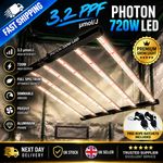 Photon 720w LED Grow Light 3.2 umol/j High Efficiency Built in Driver Like Omega