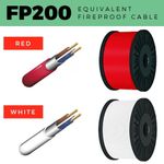 FP200 EQUIVALENT CABLE 2 CORE-4 CORE FIREPROOF 1.5MM 2.5MM FIRE ALARM RED WHITE