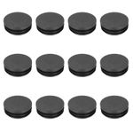 20 PCS Black Round Plastic Hole Plugs, 45mm (1.77") OD