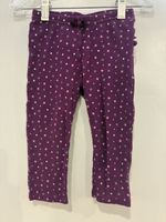 Gymboree Baby Girls Star Print 100% Cotton Ruffle Back Leggings Purple 18-24M