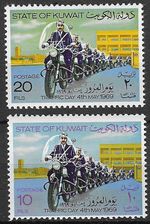 Stamps Kuwait 1969 Traffic Day set of 2 MNH SG449-450
