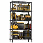 MZG Shelf Heavy Duty Garage Shelving Wire Storage Rack 5 Tier Shelf Adjustable