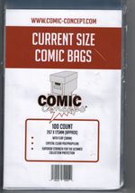 100 x Current Size Comic Concept Comic Book Bags/Sleeves