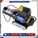 Electric Winch 12v 4500lb/2041kg Fiber Rope & Twin Wireless Remote Workshop UK