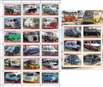Stamp sheet+block Volkswagen Buses Abkhazia issue 2020