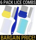 6 x Flea Combs Ticks Lice Comb for Dogs Cats Rabbits Grooming Tool Coat Care
