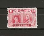 RHODESIA 1910/13 SG 123 1d Bright Carmine MINT 