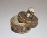 5cm SKULL TRINKET BOX - EAR RING TIDY - STATIONARY POT - GOTHIC - UNUSUAL - GIFT