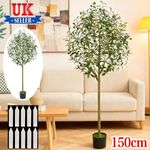 5 FT Artificial Olive Tree Green Natural Tall Faux Lifelike Fake Plant