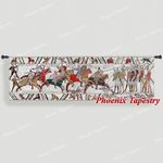 Bayeux-III Medieval Old World Tapestry Wall Hanging, Cotton 100%, 57"x18"
