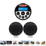 Marine Bluetooth Stereo System Waterproof FM AM Radio Receiver and Boat Speakers